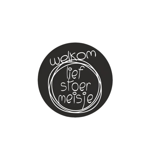 Wensetiket Stoer Meisje - Kadopapier.net