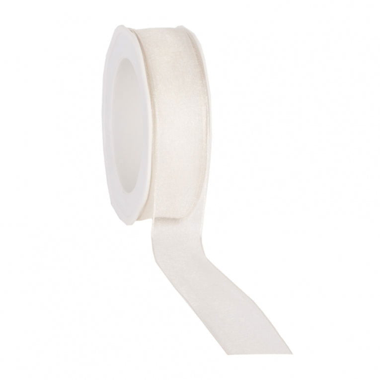 Wired organzalint Creme - Kadopapier.net