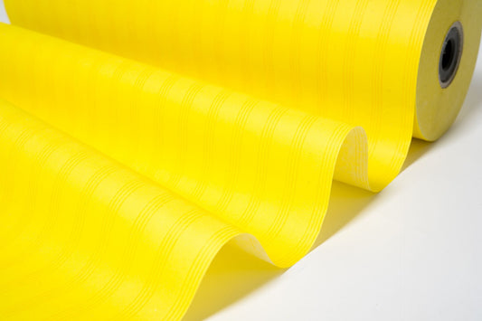 Geel met Streepjes Vloeipapier Rol - 38gr/m2 | 315 meter