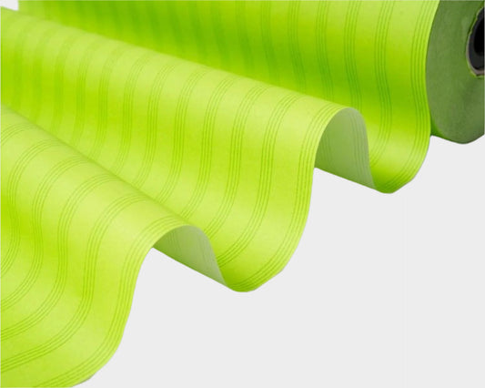 Grasgroen met streepjes Vloeipapier Rol