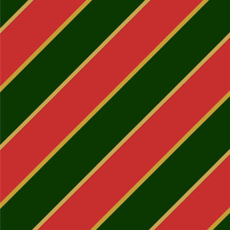 Diagonal stripes - Kerst Inpakpapier – Luxe Groen, Rood met Goud – 80 grams Gestreken Papier – Verkrijgbaar in 30, 50 & 70 cm breedte