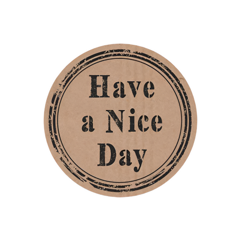 kraft Sticker Have a nice day - Kadopapier.net