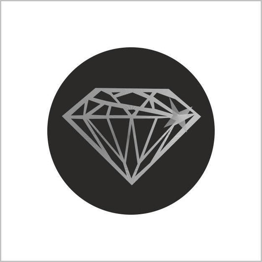 Sluitzegel met Diamant Zilver -Sticker-Etiket