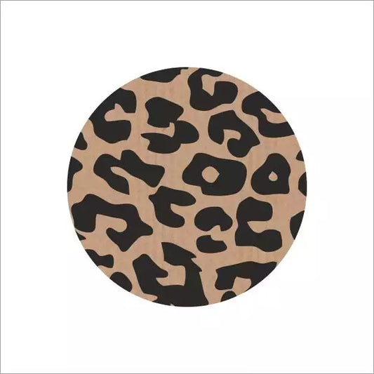 Wensetiket Panterprint Kraft -Sticker-Etiket