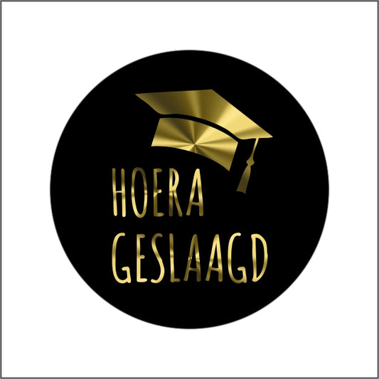 Sluitzegel Hoera Geslaagd