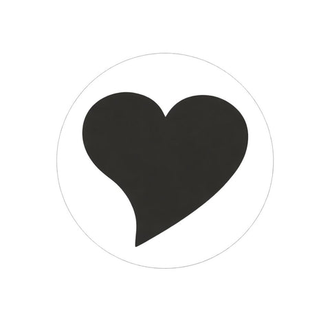 Sluitsticker Hart Zwart -Sticker-Etiket